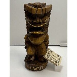 Tiki Polynesia Collection Hawaii Lucky Tiki Resin Statue 6.5” Figurine New
